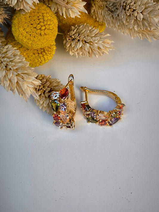 Orecchino a cerchio semi pendente