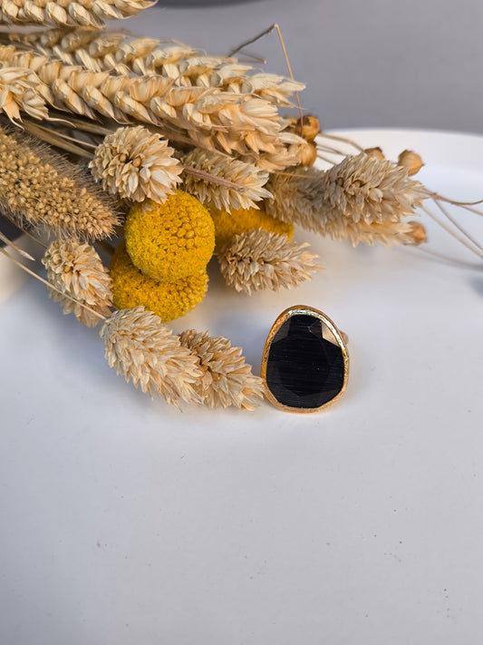 Anello regolabile in onice