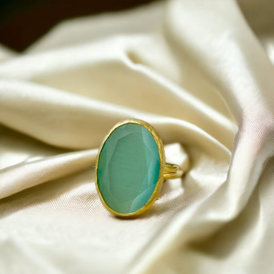 Adjustable Aquamarine Ring