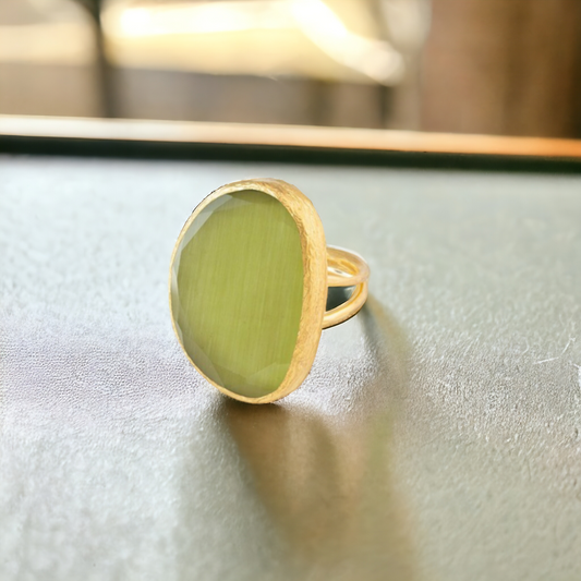 Adjustable Citrine Quartz Ring