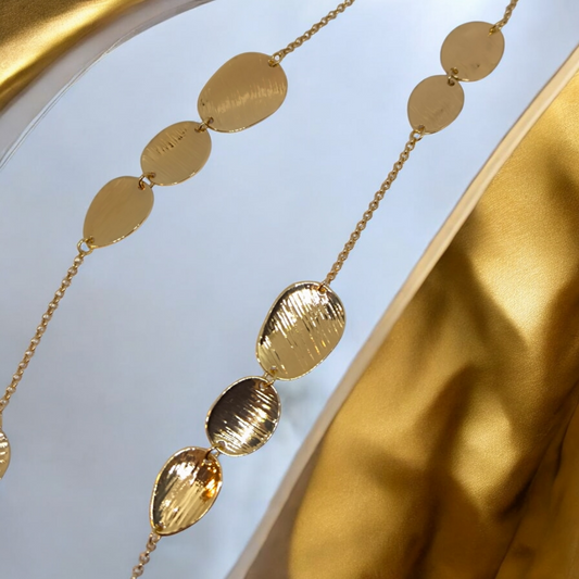 Collana in acciaio dorato