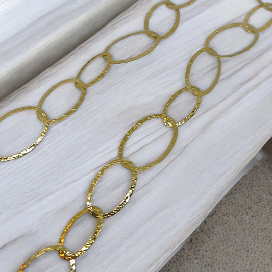 Collana in acciaio dorato