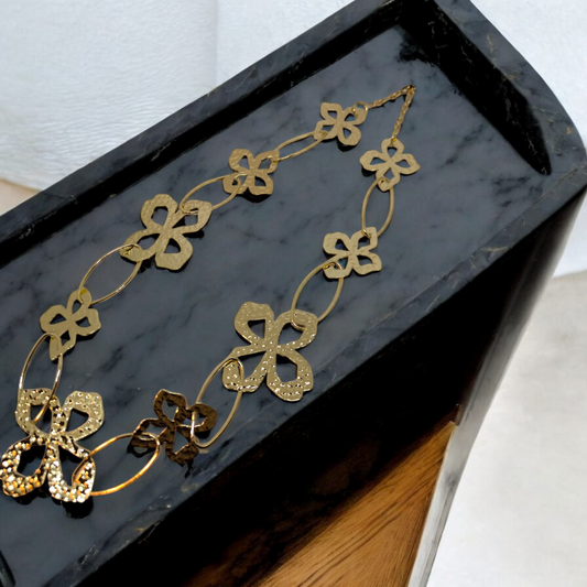 Collana in acciaio dorato