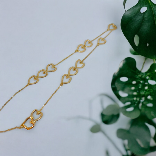 Collana in acciaio dorato