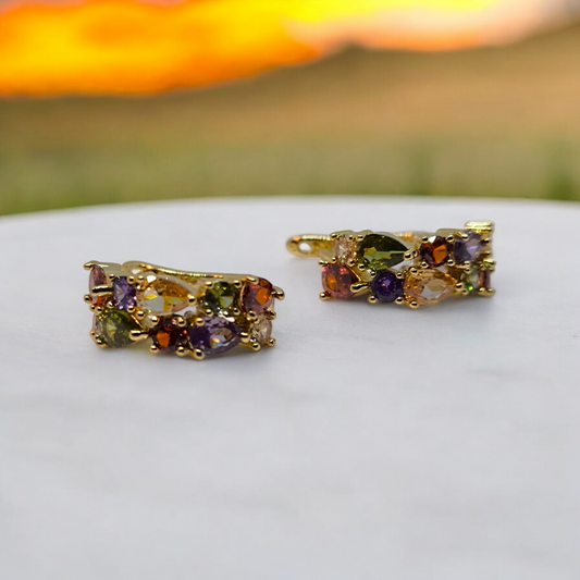 Orecchino a cerchio semi pendente