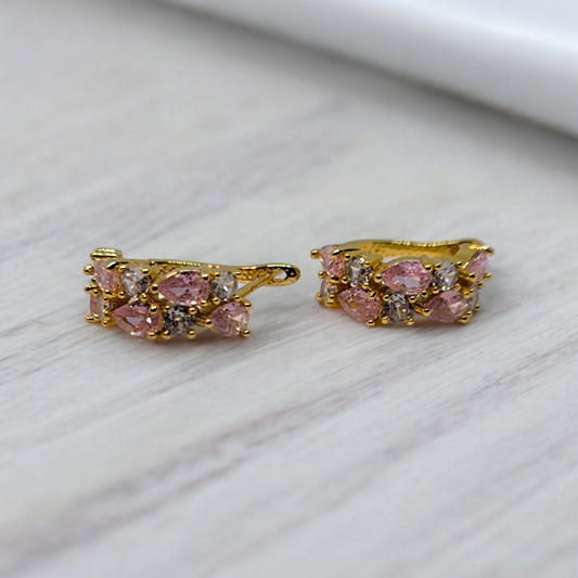 Orecchino a cerchio semi pendente