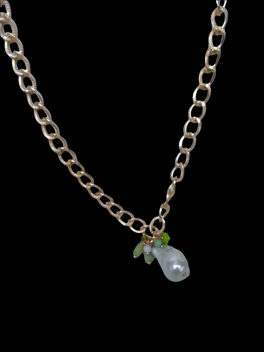 Collana in acciaio dorato