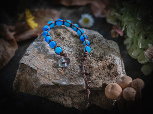 Bracciale in pietra intrecciato in agata striata