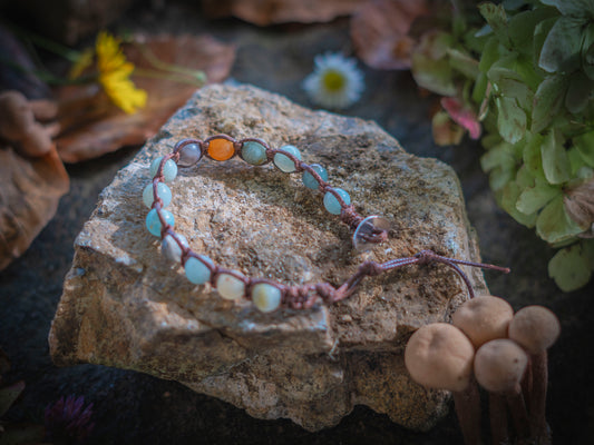 Bracciale in pietra intrecciato amazzonite
