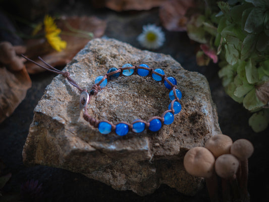 Bracciale in pietra intrecciato tanzanite