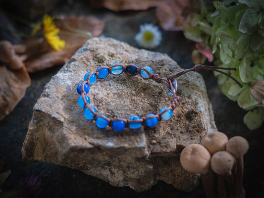 Bracciale in pietra intrecciato tanzanite