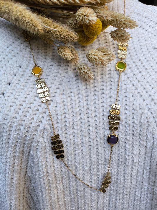 Collana in acciaio dorato