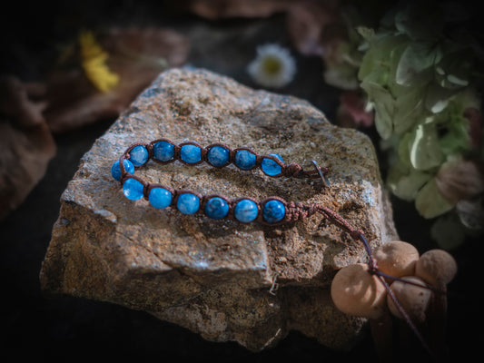 Bracciale in pietra intrecciato in agata