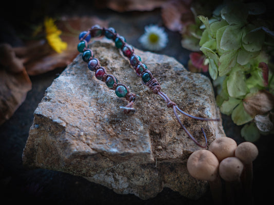 Bracciale in pietra intrecciato alessandrite