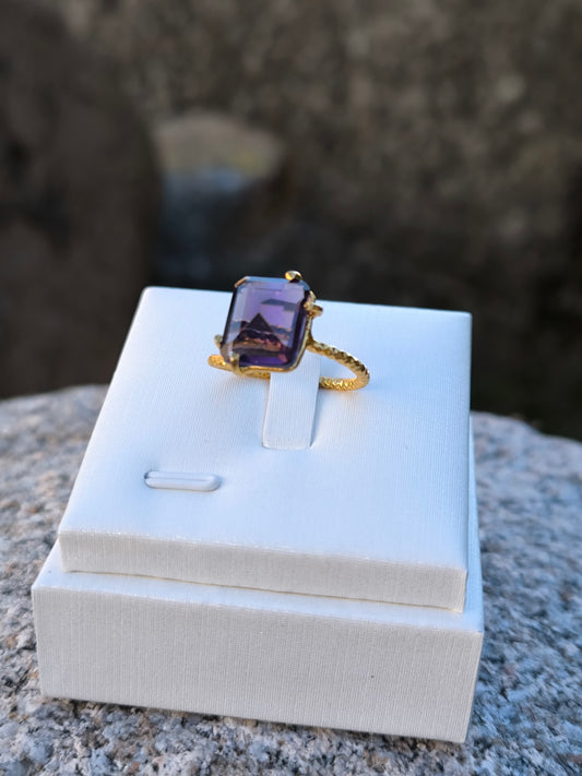 Anello regolabile in ametista