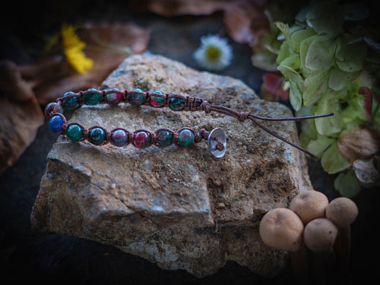 Bracciale in pietra intrecciato alessandrite