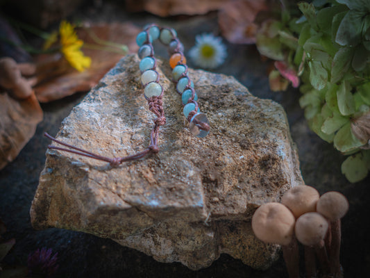 Bracciale in pietra intrecciato amazzonite