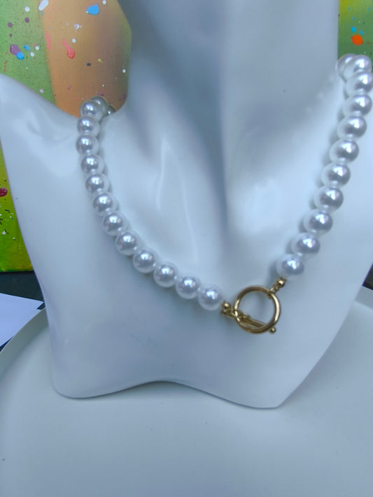 Collana in acciaio dorato