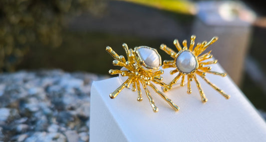 Orecchino in Zama con perla di fiume naturale