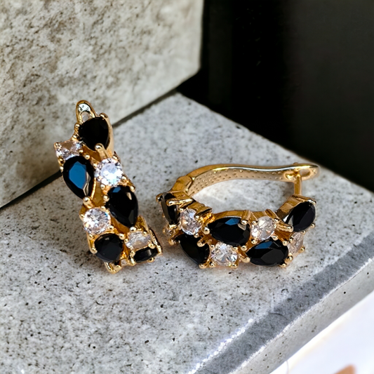 Orecchino a cerchio semi pendente