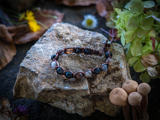 Bracciale in pietra intrecciato Agata Botswana