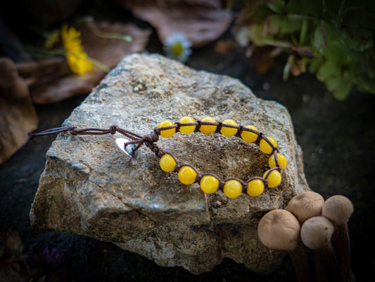 Bracciale in pietra intrecciato sulphur