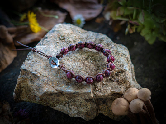 Bracciale in pietra intrecciato Jasper