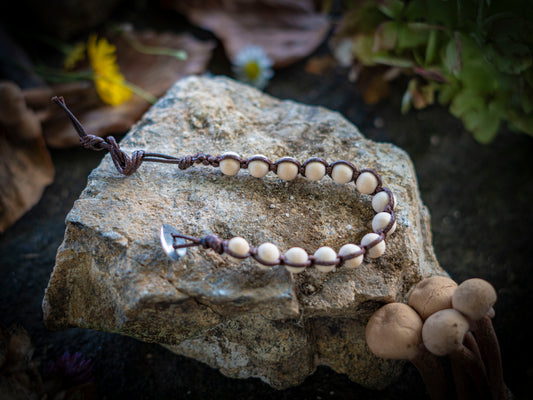Bracciale in legno di nim intrecciato