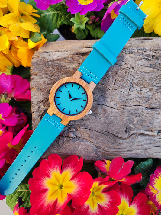 Zebrano Wood Clock