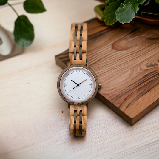 Green Sandalwood and Olive Wood Watch.