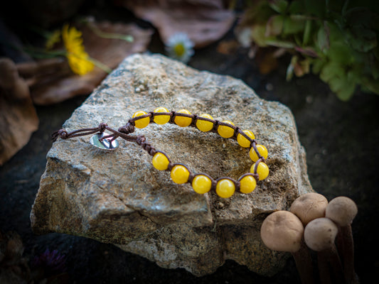 Bracciale in pietra intrecciato sulphur