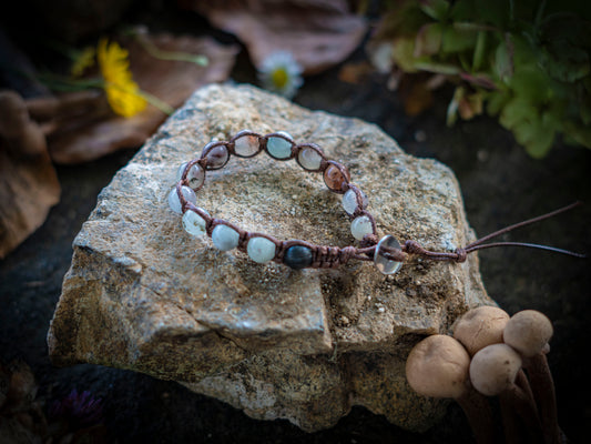 Bracciale in pietra intrecciato Celestina