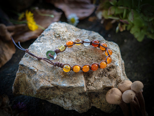 Bracciale in pietra intrecciato carnelian