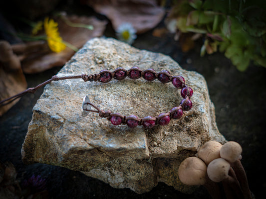 Bracciale in pietra intrecciato Jasper