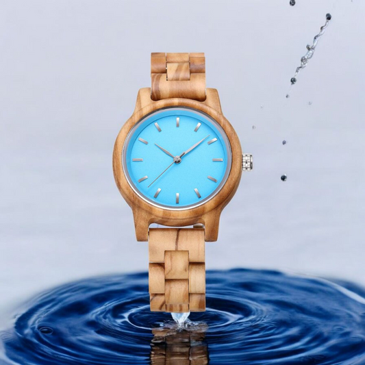 Orologio in legno di ulivo