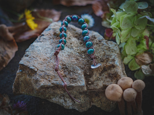 Bracciale in pietra intrecciato zoisite
