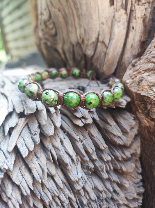 Braided stone bracelet