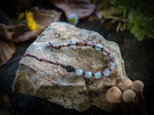 Bracciale in pietra intrecciato Celestina