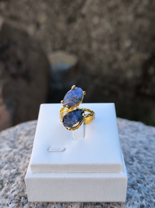 Anello regolabile in sodalite