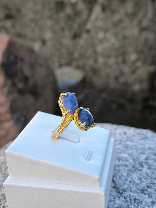 Anello regolabile in sodalite