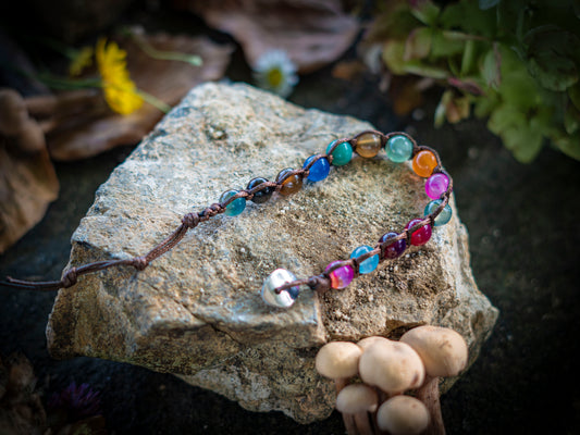 Bracciale in pietra intrecciato chakra